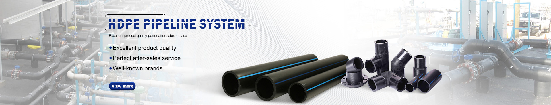 Tubo in HDPE (tubo in polietilene) di colore nero / blu per l'approvvigionamento idrico